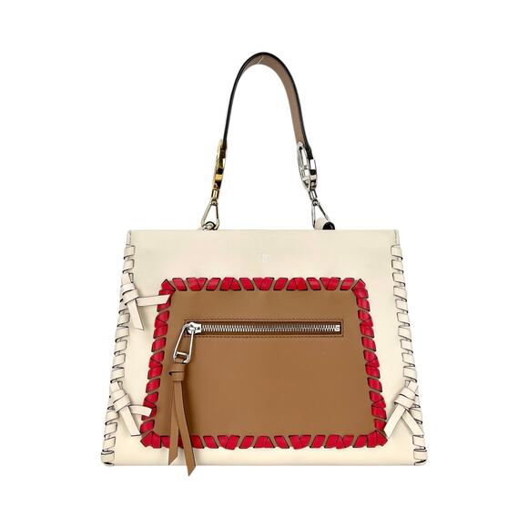 Fendi Runaway Whipstitch Leather Two-Way Bag - Picture 1 of 8